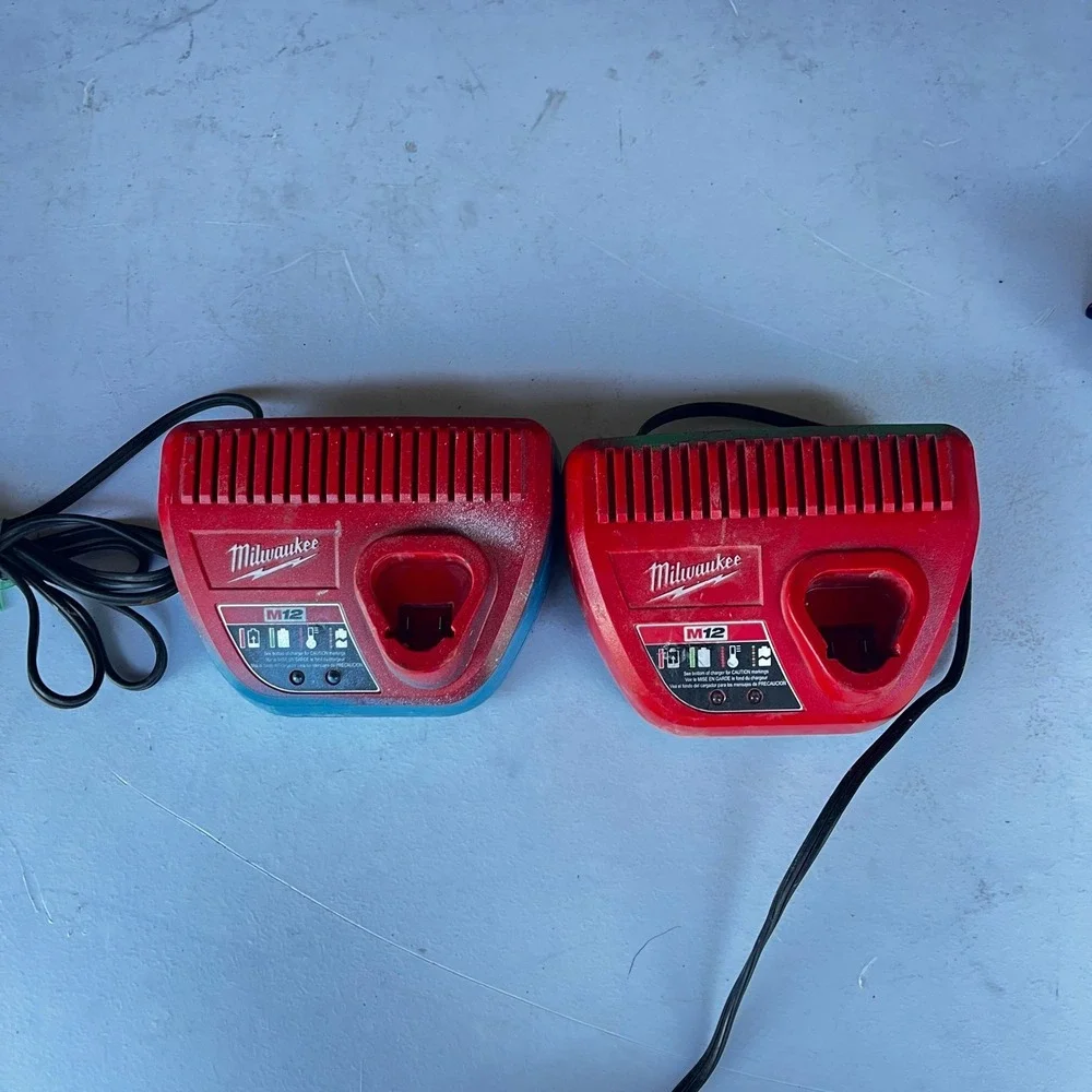 Lot of 2 Milwaukee 48-59-2401 Charger Battery M12 Red